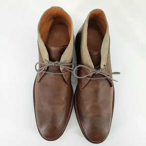 Cole Haan Men’s Welt Brown Leather Lace Up Ankle Chukka Boots Size 10.5 M