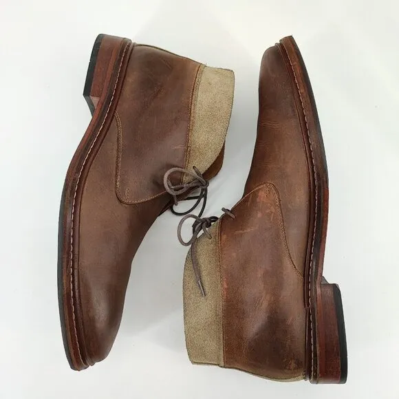 Cole Haan Men’s Welt Brown Leather Lace Up Ankle Chukka Boots Size 10.5 M