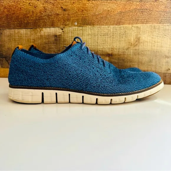 Cole Haan Men's ZEROGRAND Wingtip Oxford Marine Stitchlite Ivory