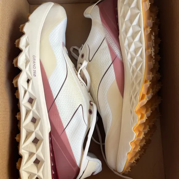 Cole Haan Sneakers 5 Zero Ground All Terrain Run Ivory Cabernet NWB Size 9.5