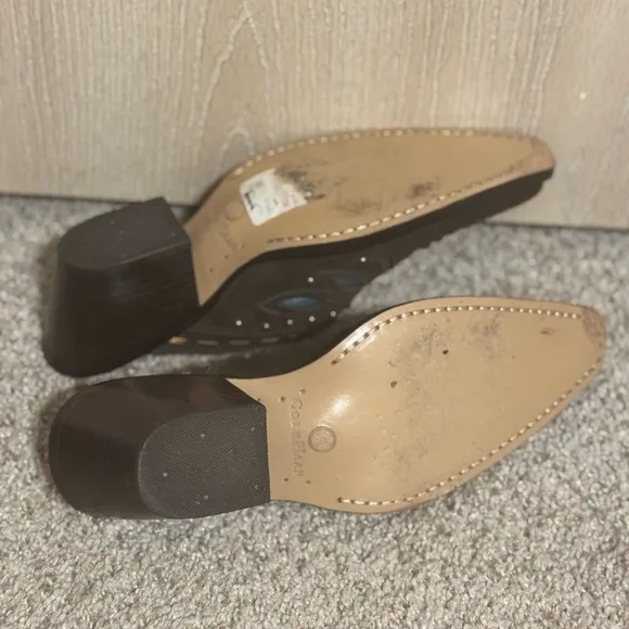Cole Haan Stylish Brown  and Turquoise Suede Leather Women’s Shoes