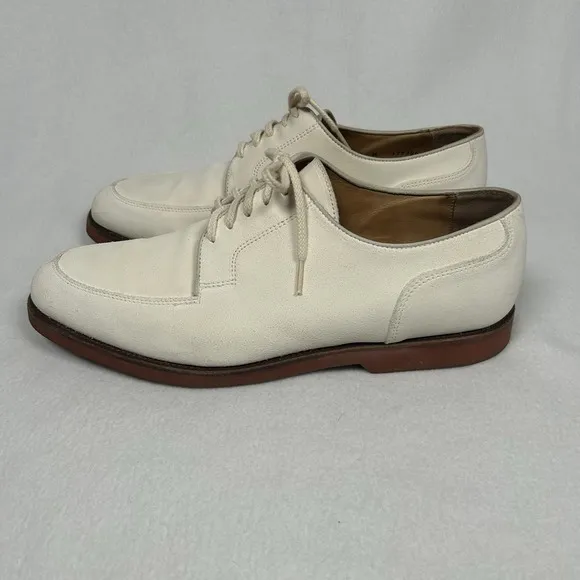 Cole Haan USA Men's 12 M White Bucks Suede Leather Oxford Dress Shoe Gum Sole