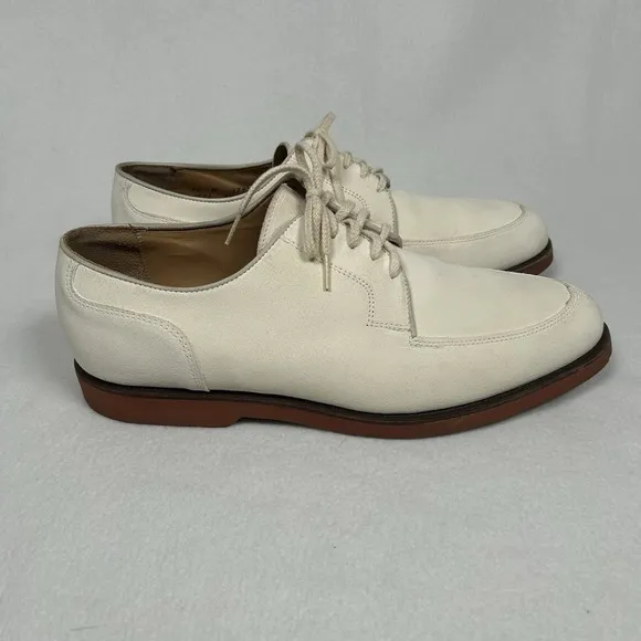 Cole Haan USA Men's 12 M White Bucks Suede Leather Oxford Dress Shoe Gum Sole