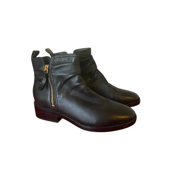 Cole Haan Women's Harrington Grand Black Slouch Ankle Boots Sz 9c