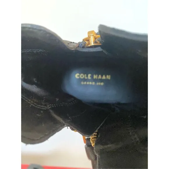 Cole Haan Women's Harrington Grand Black Slouch Ankle Boots Sz 9c