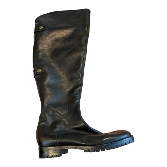Cole Haan x Nike Air Black High Leather Parson Herringbone Boots Size 8.5
