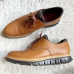 COLE HAAN Zerøgrand Waterproof Wing Ox Wp In British Tan-java Lace Up Sneakers