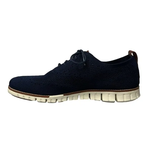 COLE HAAN ZEROGRAND Stitchlite Blue Oxford Wingtip Sneakers Shoes Men's Size 13
