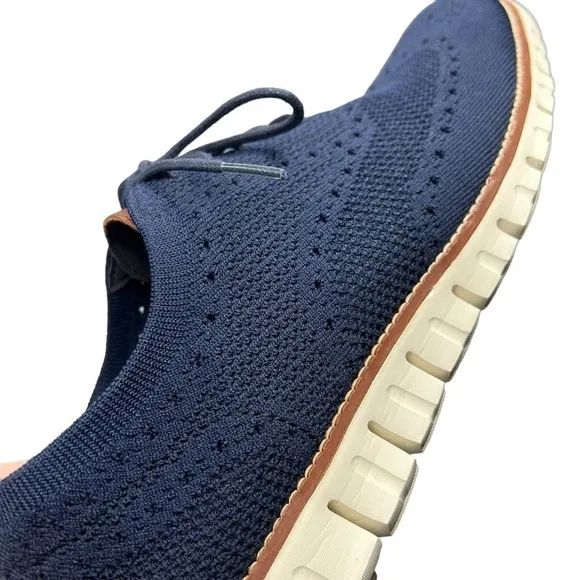 COLE HAAN ZEROGRAND Stitchlite Blue Oxford Wingtip Sneakers Shoes Men's Size 13