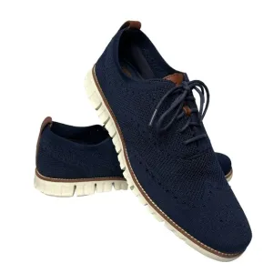 COLE HAAN ZEROGRAND Stitchlite Blue Oxford Wingtip Sneakers Shoes Men's Size 13