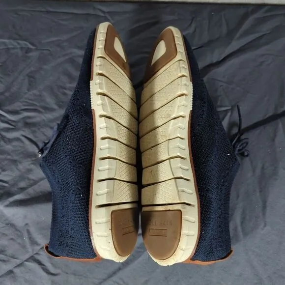 Cole‎ Haan Zerogrand Stitchlite Wingtip Oxford Shoes Marine Blue C24947 Men's 11