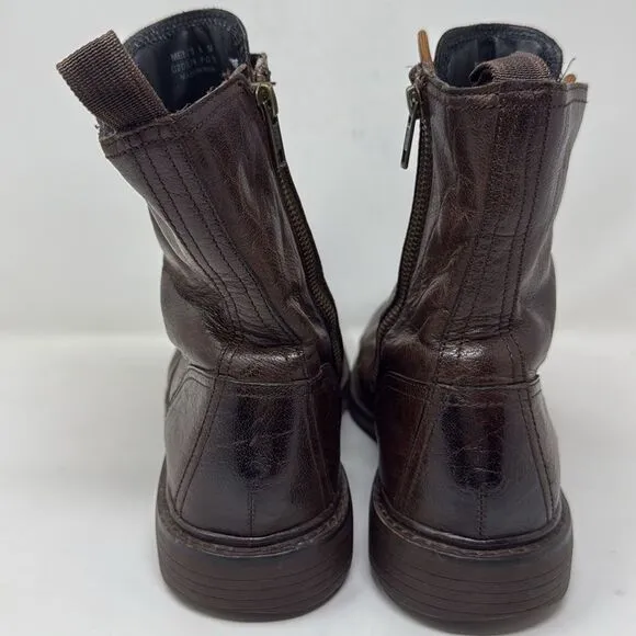 Cole Haan Mens Jameson Lace II Waterproof Leather Boot Shoes, Chestnut, men’s 8M