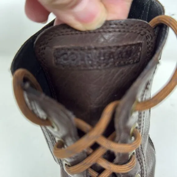Cole Haan Mens Jameson Lace II Waterproof Leather Boot Shoes, Chestnut, men’s 8M