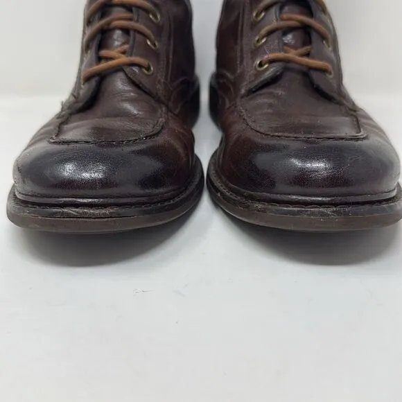 Cole Haan Mens Jameson Lace II Waterproof Leather Boot Shoes, Chestnut, men’s 8M