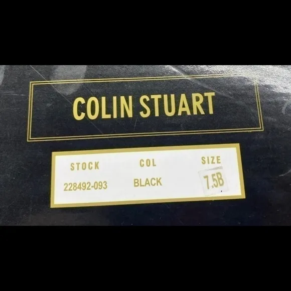 Colin Stuart Boots Stock# 228492-093 Black Size 7.5B NEW With Box