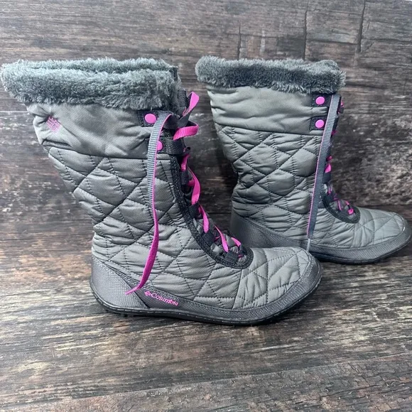 Columbia Gray Winter Boots with Insulated Material Womens 7