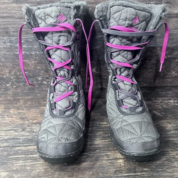 Columbia Gray Winter Boots with Insulated Material Womens 7