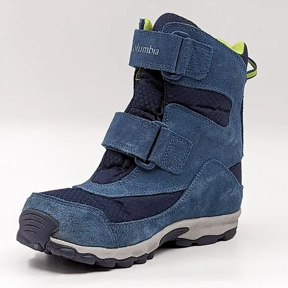 Columbia Kids Parker Peak Blue Waterproof Suede Tech Lite Boots Size 4