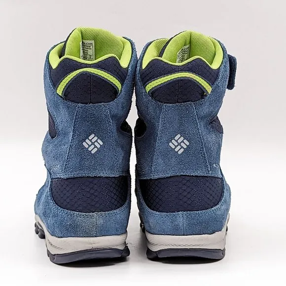 Columbia Kids Parker Peak Blue Waterproof Suede Tech Lite Boots Size 4