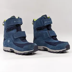 Columbia Kids Parker Peak Blue Waterproof Suede Tech Lite Boots Size 4
