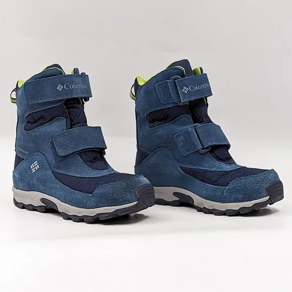 Columbia Kids Parker Peak Blue Waterproof Suede Tech Lite Boots Size 4