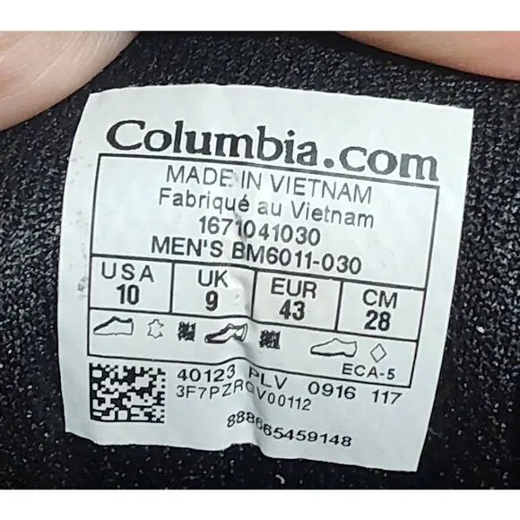 Columbia Mens North Plains Drifter BM6011-030 Gray Hiking Shoes Sneakers Size 10