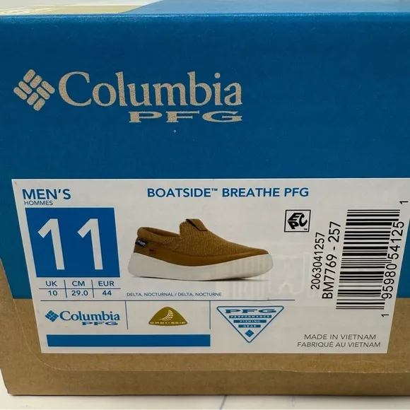 Columbia Men's Size 11 Boatside Breathe Brown Boat Shoes NWT
