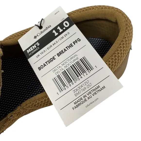 Columbia Men's Size 11 Boatside Breathe Brown Boat Shoes NWT