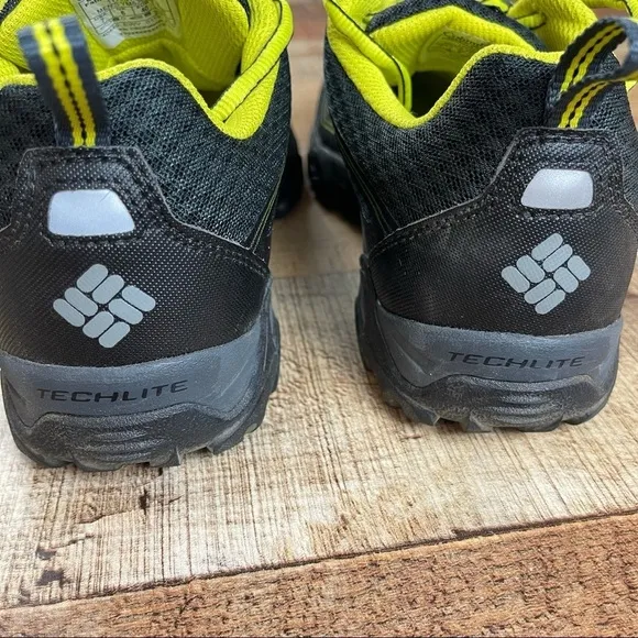 Columbia Pine Bluff Omni Tech Men`s Size 7 Black Waterproof Trail Hiking Shoes