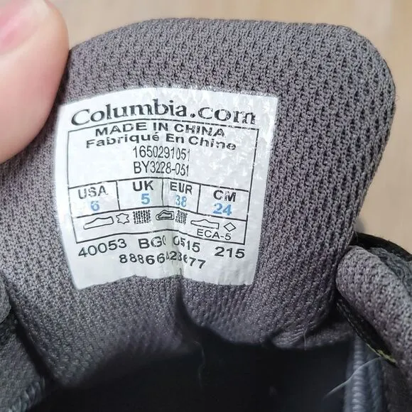 🩵Columbia Gray Waterproof Hiking Shoes Youth 6