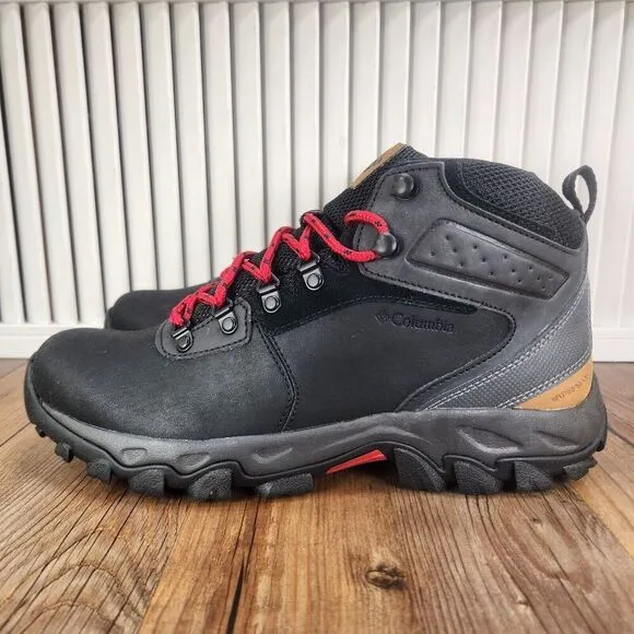 Columbia Newton Ridge Plus II Waterproof Mens Sz 9.5 Black Shark Hiking Boots