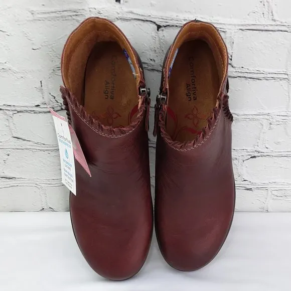 'COMFORTIVA' 'FALLSTON' LEATHER  WEATHERPROOF RUFFLE BOOTIES