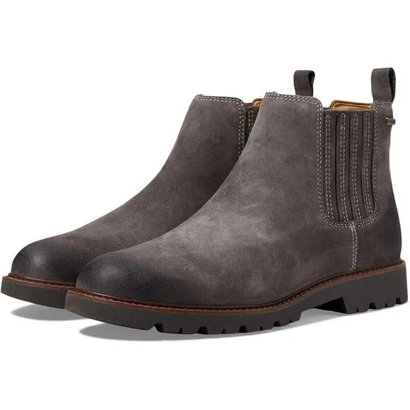 Comfortiva Ledelle Chelsea Boots Womens US 7.5 Smoke Leather Ankle Shoes FZP129