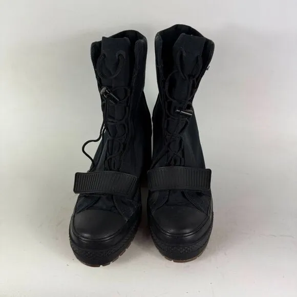 Converse Chuck Taylor All-Stars 563468C Women 6.5 Black Drawstring Mid-Calf Boot