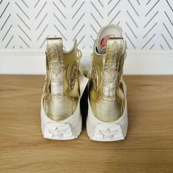🤩Converse Run Star Hike Hi Platform Western Men Shoes Sz 6 Gold Boots A10333C🤩