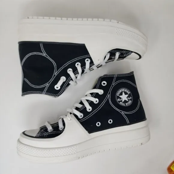 Converse Skateboarding Shoes Mens 9.5 Black Chuck Taylor All Star Construct Hi