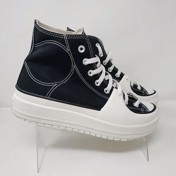 Converse Skateboarding Shoes Mens 9.5 Black Chuck Taylor All Star Construct Hi