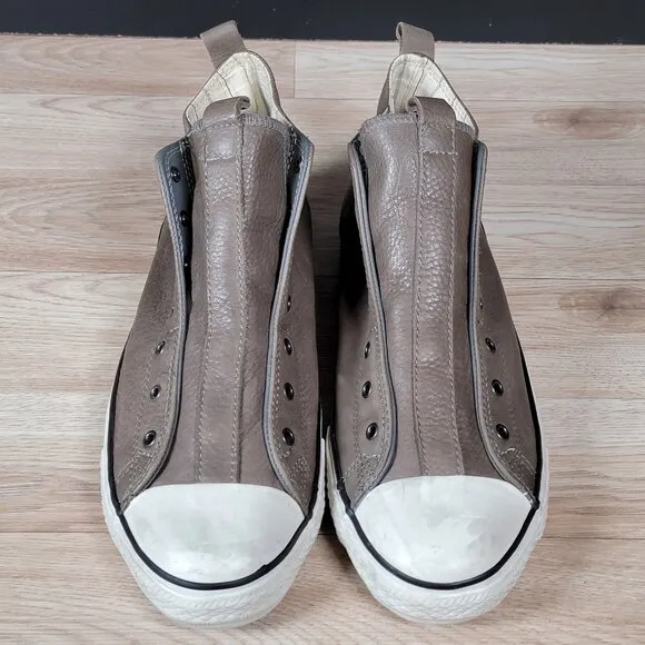 Converse x John Varvatos Slip Shoes Mens Size 12 Brown High Top Leather 127962C