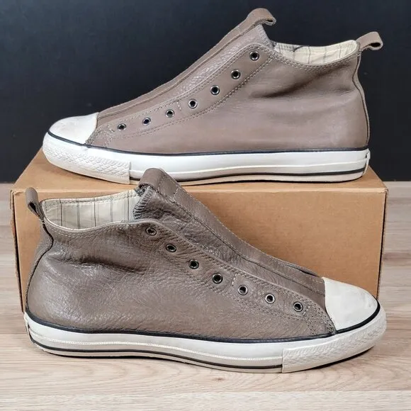Converse x John Varvatos Slip Shoes Mens Size 12 Brown High Top Leather 127962C
