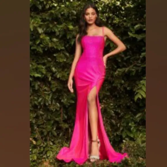 COPY - COPY - Black,red,blue,pink, stretch satin open back fitted gown