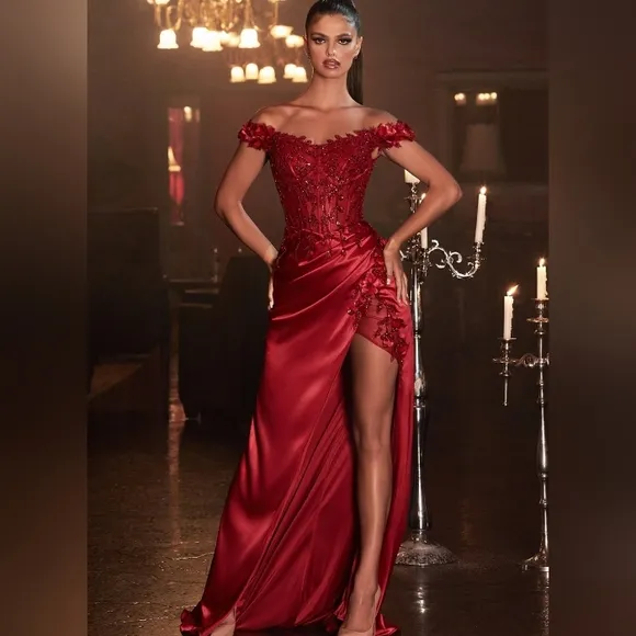 COPY - COPY - Prom dress, formal off the shoulder corset floor length fitted,hu…