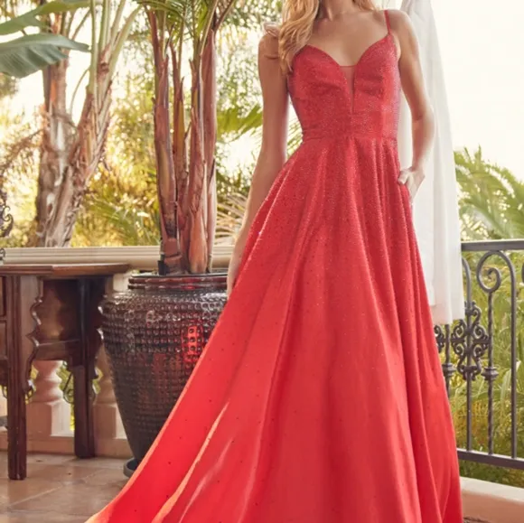 COPY - Navy blue or red formal evening ball gown long