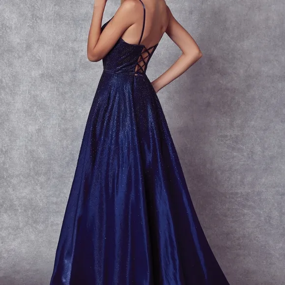 COPY - Navy blue or red formal evening ball gown long