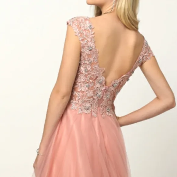 COPY - New embrodered beaded formal evening gown long