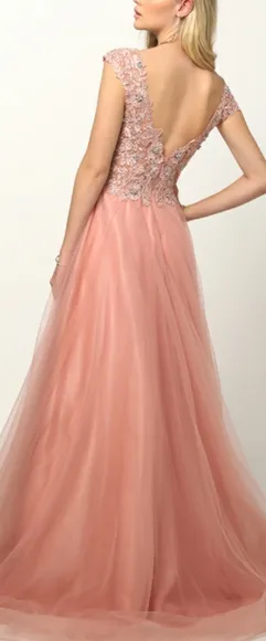 COPY - New embrodered beaded formal evening gown long
