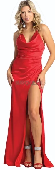 COPY - New long fitted black,blue,hunter,red,yellow,pink open back dress