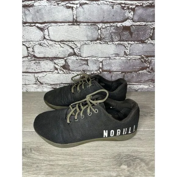 COPY - NOBULL SuperFabric Trainer Black Synthetic Lace Up Gym Shoes Men Sz 9M U…