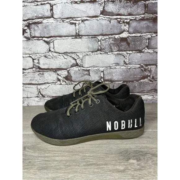 COPY - NOBULL SuperFabric Trainer Black Synthetic Lace Up Gym Shoes Men Sz 9M U…