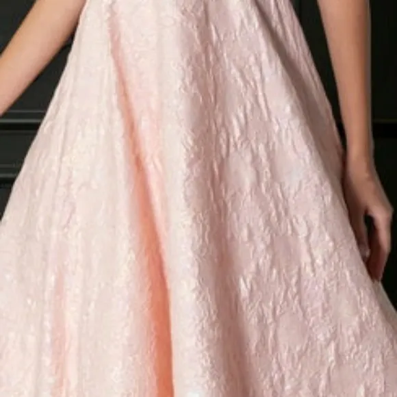 COPY - Pink jacquard formal evening mother of the bride dress