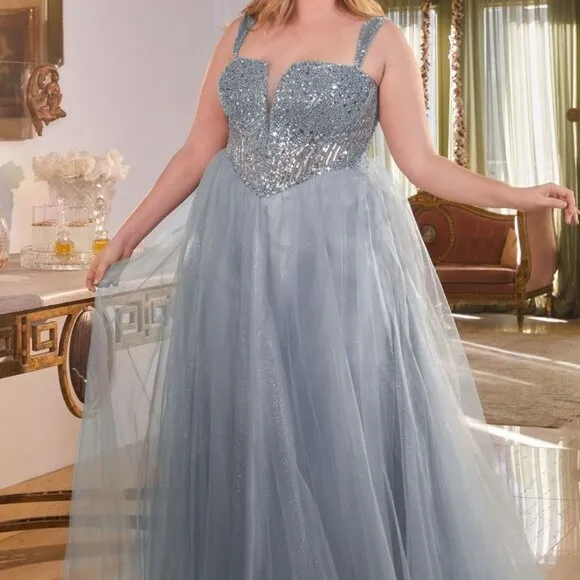 COPY - Plus size black formal dress.Lavender,blue,prom dress.Bridesmaid party p…